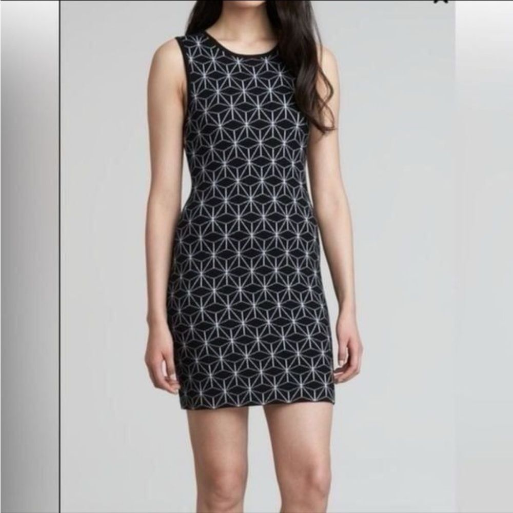 Alice + Olivia Bentley 3D Printed Knit Dress